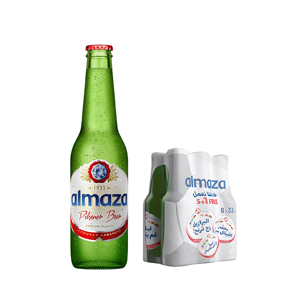 Almaza Pilsner - Pack of 6x 330ml - Euro Cup Edition
