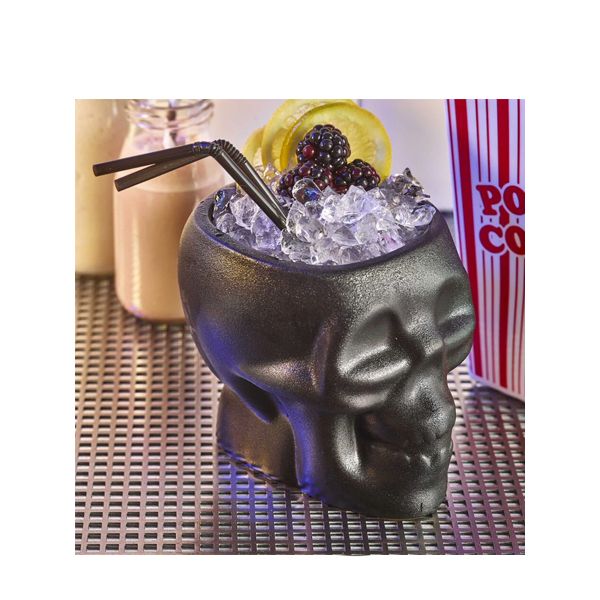 Black Skull Tiki Cocktail Mug 400ml