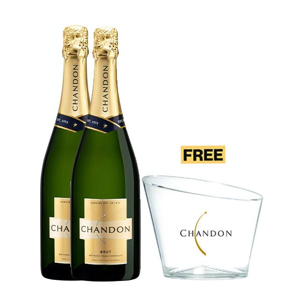 2x Chandon Brut Sparkling Wine + 1x FREE Bucket