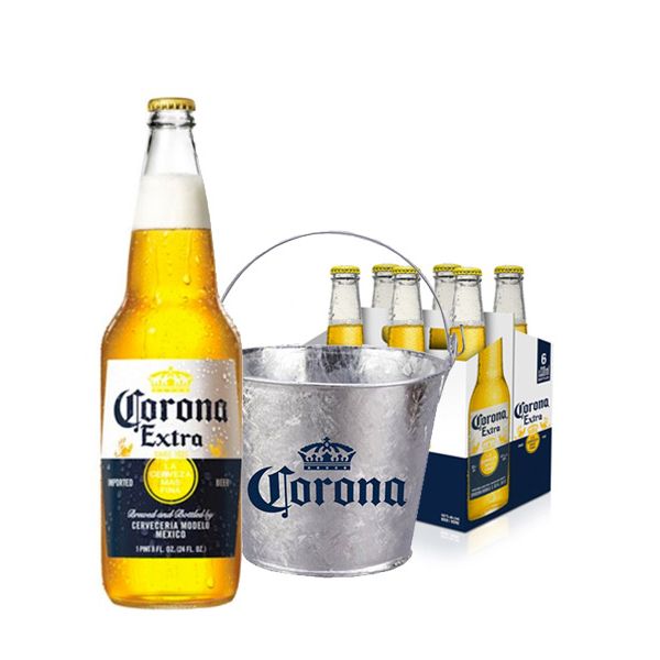 Corona Beer Extra - Pack of 6x 35.5cl + 1x FREE Bucket
