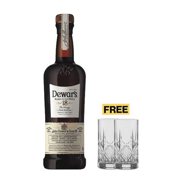 Dewar's 18 Years Old Blended Scotch Whisky 75cl