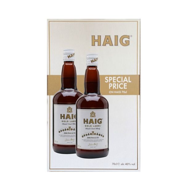 2x Haig Gold Label Scotch Whisky 70cl