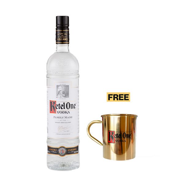 Ketel One Vodka 75cl + 1x FREE Golden Mug