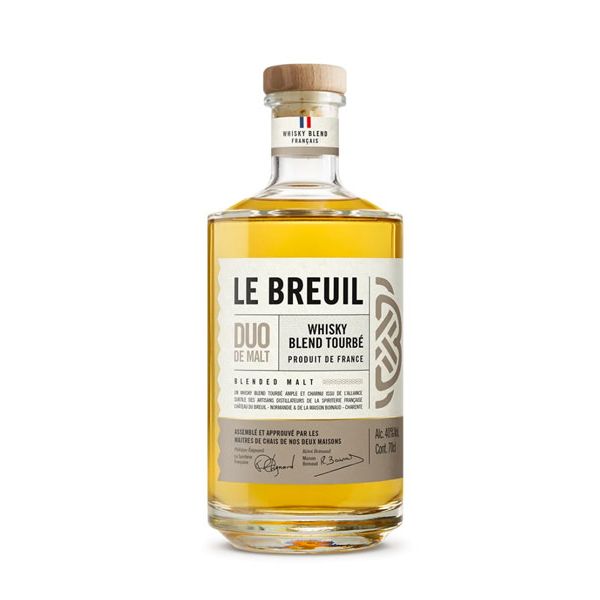 Le Breuil Duo De Malt Peated Blended Malt French Whisky 70cl