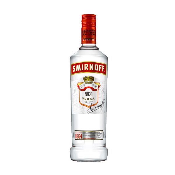 Smirnoff Red Label Vodka 70cl + 2x FREE 5cl