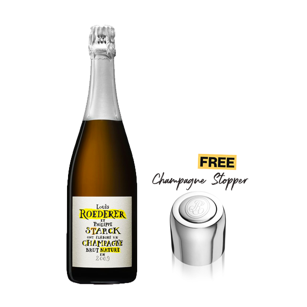 Champagne Roederer Brut Nature Zero Dosage Cuvée Starck 2009 + 1x FREE Stopper